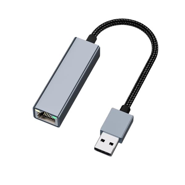INF ATO USB till Gigabit Ethernet-adapter - Grå, Kompakt Design