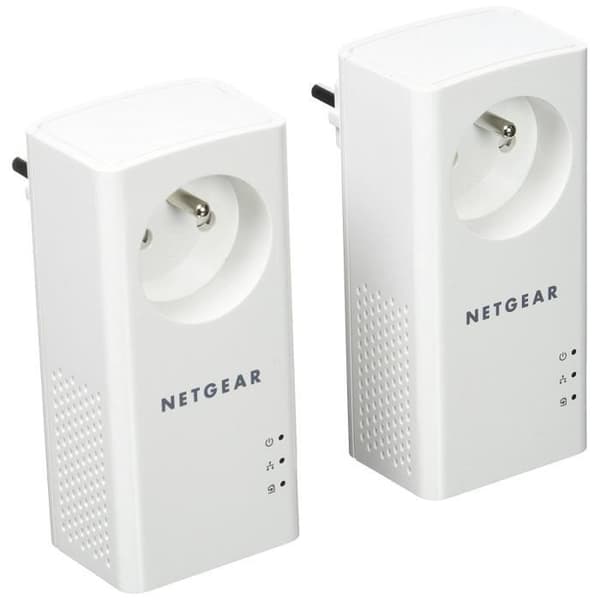 NETGEAR PLP1000 2 kpl 1000 Mbps:n pistorasioita suodatetulla pistorasialla ja gigabitin portilla