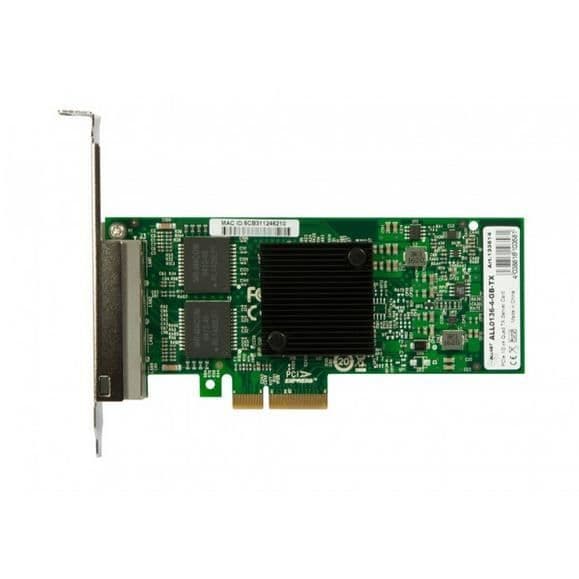 ALLNET ALL0136-4-GB-TX, intern, trådbunden, PCI-E, Ethernet, 1000 Mbps