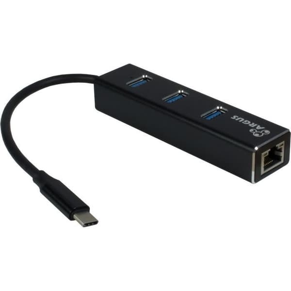 Inter-Tech ARGUS IT-410, USB 3.0 (3.1 Gen 1) Typ-C, RJ-45, USB 3.0 (3.1 Gen 1) Typ-A, 1000 Mbit-s, Gigabit Ethernet, IEEE 802.