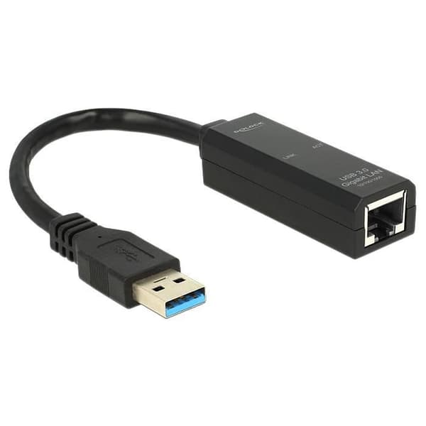Nätverksadapter - DELOCK - 62616 - USB 3.0 - Gigabit Ethernet - Drivs av USB