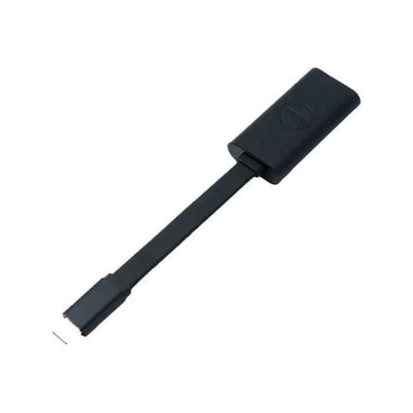 DELL Gigabit Ethernet-kort - Dell - USB Typ C - 1 port(ar) - 1 - tvinnat par Svart