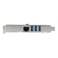 Miniatyrbild 2 av 4: STARTECH 3-ports USB 3.0 och 1-ports Gigabit Ethernet PCI Express-kort med UASP - PCIe 3x USB 1x GbE-adapter