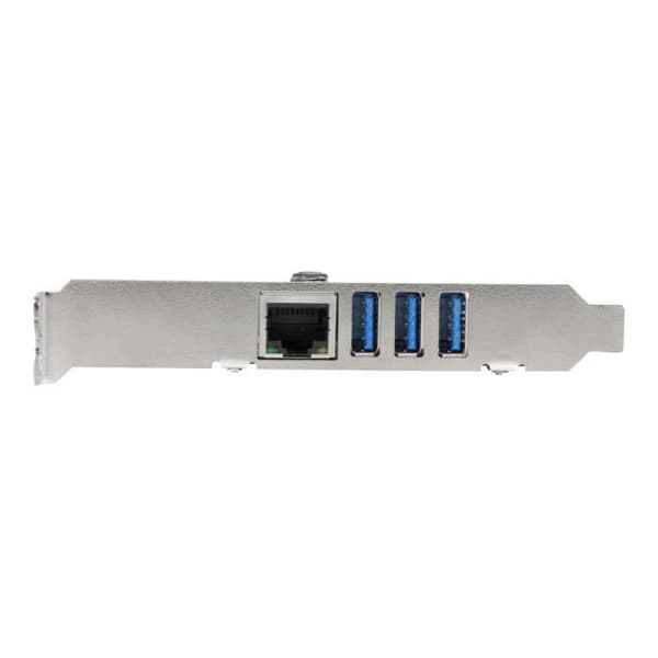STARTECH 3-ports USB 3.0 och 1-ports Gigabit Ethernet PCI Express-kort med UASP - PCIe 3x USB 1x GbE-adapter