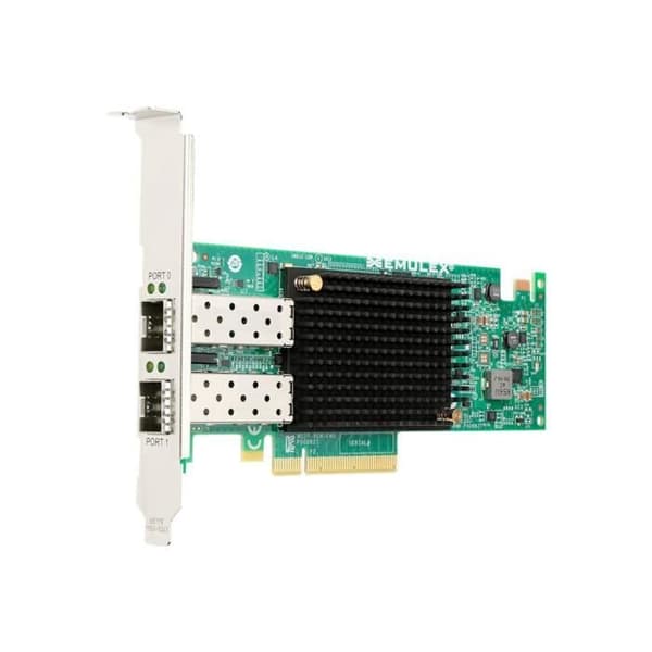 Emulex VFA5 2x10 GbE SFP+ PCIe-adapter för IBM System x PCIe 3.0 x8 10 Gigabit SFP+ x 2 för System x3250 M5;…- USED Svart, Grön