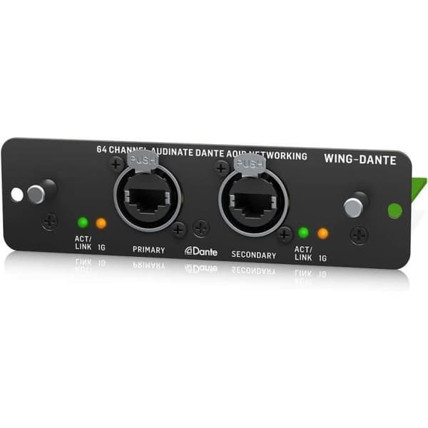 Wing-extensionskort för Audinate Dante AoIP-nätverk 64 x 64 kanaler Behringer