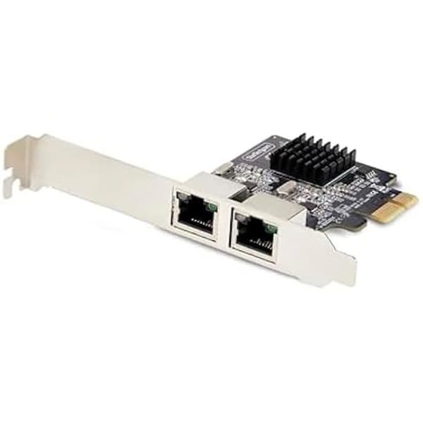 PCIe Nätverkskort - StarTech.com - 2 Ports - 10/100/1000Mbps - Wake-on-LAN - VLAN - Jumbo Frames 9K Svart