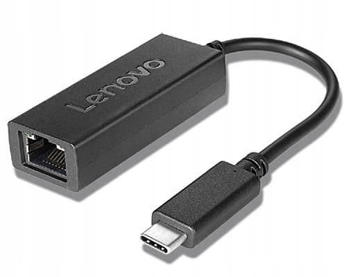 Lenovo USB-C 3.0 till Ethernet-adapter, 4X90S91831 Svart