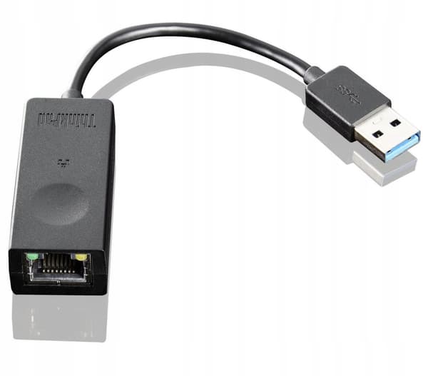 Lenovo USB 3.0 - Ethernet-sovitin, 4X90E51405 musta