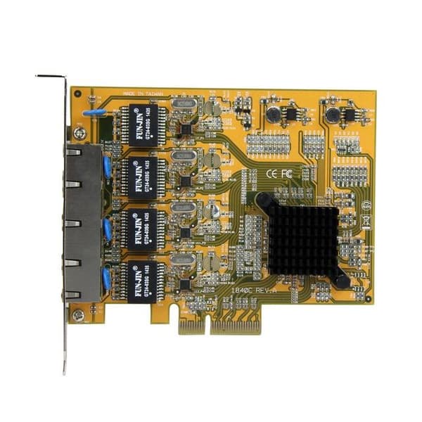 STARTECH 4-portars Gigabit Ethernet PCI Express nätverkskort med Realtek RTL8111G Chipset - PCIe GbE NIC Adapter