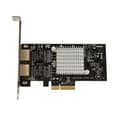 Miniatyrbild 2 av 4: PCI Express nätverkskort 2 portar Gigabit Ethernet RJ45 10/100/1000 Mbps - POE/PSE - STARTECH