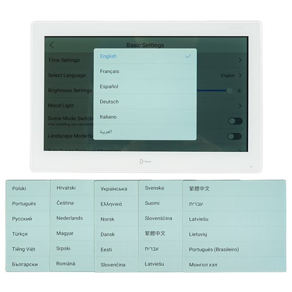 Video Intercom, Flersproget support, WiFi-forbindelse