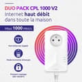 Miniatyrbillede 2 af 3: CPL-sæt - STRONG - Powerline 1000 Duo - Filtreret stikkontakt - Høj hastighed op til 1000 Mbit/s