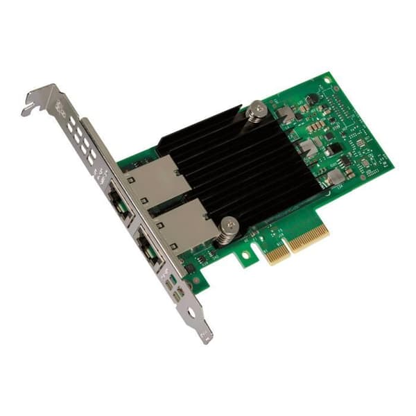 10GB Ethernet-kort för Server X550-T2 - INTEL - PCI Express 3.0 x16 - 2 portar - Tvinnat par Svart, Grön