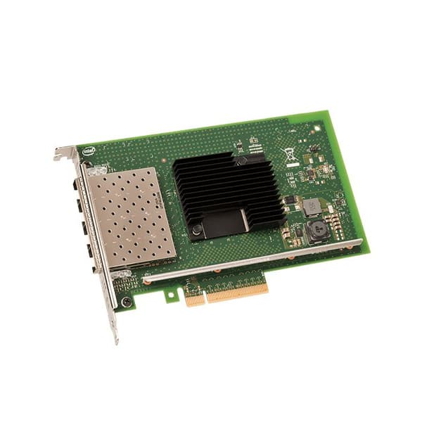 Ethernetkort 10Go - INTEL - X710-DA4 - 4 portar SFP+ - PCI Express 3.0 x8 - Fiberoptik, Twinaxial Svart, Grön, Rostfritt stål