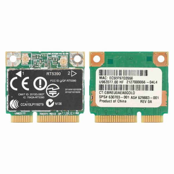 trådløs netværksadapter wifi-adapter til hp-computer RT5390 SPS 630703-001 mini pcie 802.11n