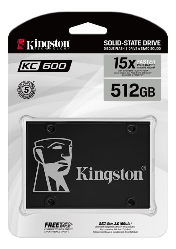 Kingston 512G SSD KC600 SATA3 2.5"