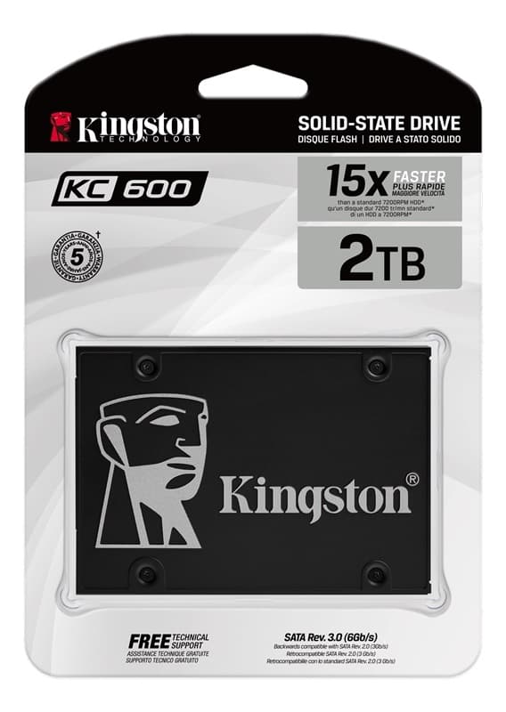 Kingston 2048GB SSD KC600 SATA3 2.5"