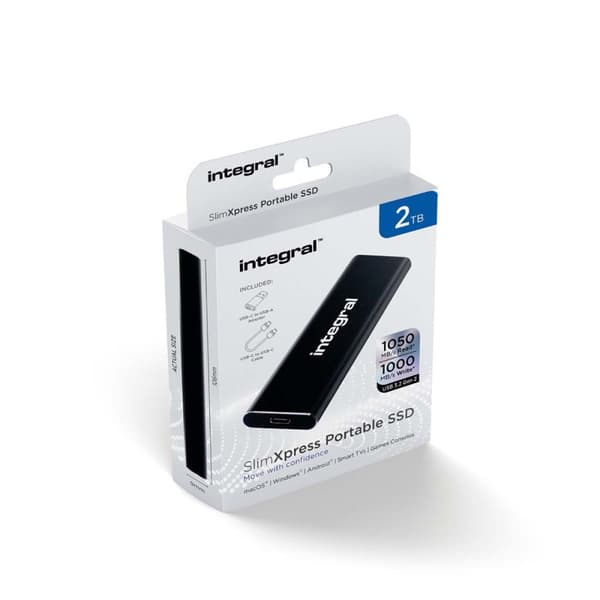 Integral 2 TB SlimXpress bærbar SSD