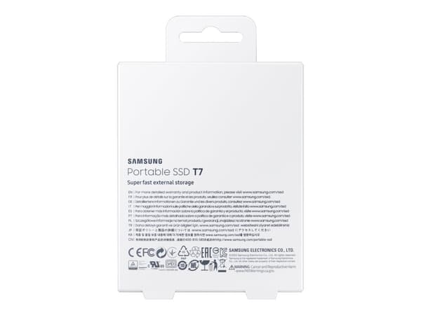 Samsung Bærbar SSD T7 SSD MU-PC2T0T 2 TB USB 3.2 Gen 2