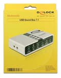Miniatyrbillede 6 af 6: DeLOCK USB 2.0 lydkort, 7.1, tilslutninger til hovedtelefoner, højtal
