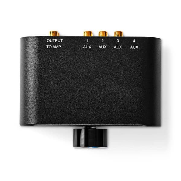 Nedis Analog Audio switch | 4-Port port(s) | Anslutningsingång: 1x 3.5 mm Audio Input / 3x (2x RCA Hona) | Anslutningsutgång: 1x (2x RCA Hona) | Instr