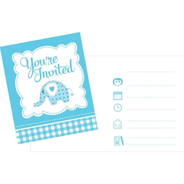 Creative Party Baby søde elefant invitationer (pakke med 8)