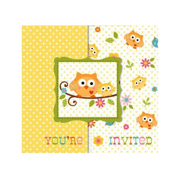 Creative Converting Happi Tree Party Invitationer (pakke med 8) Multicoloured One Size