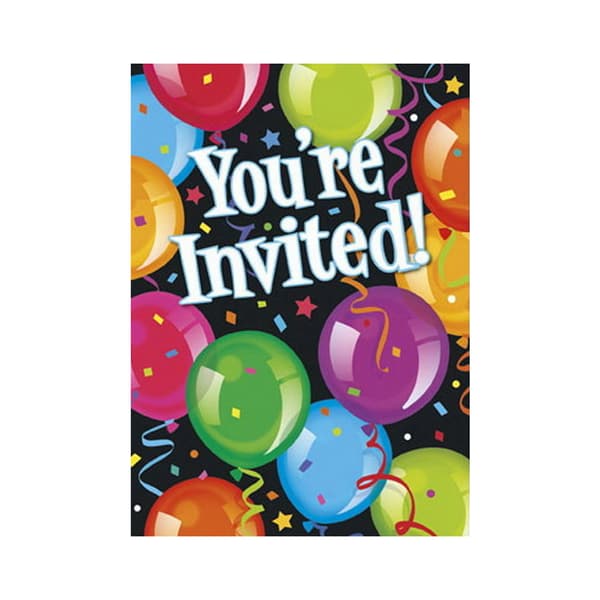 Unique Party Bravo Birthday Invitations (Pack of 8) Multicoloured One Size