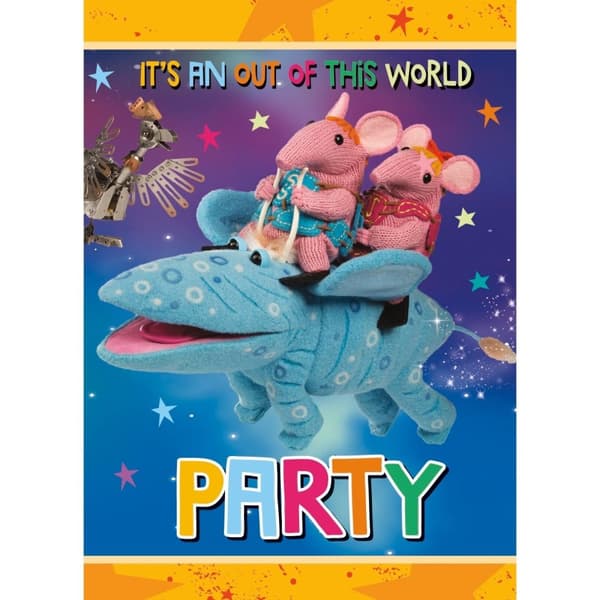 Clangers It´s An Out Of This World Invitations (Pack of 8) Blue/Yellow One Size