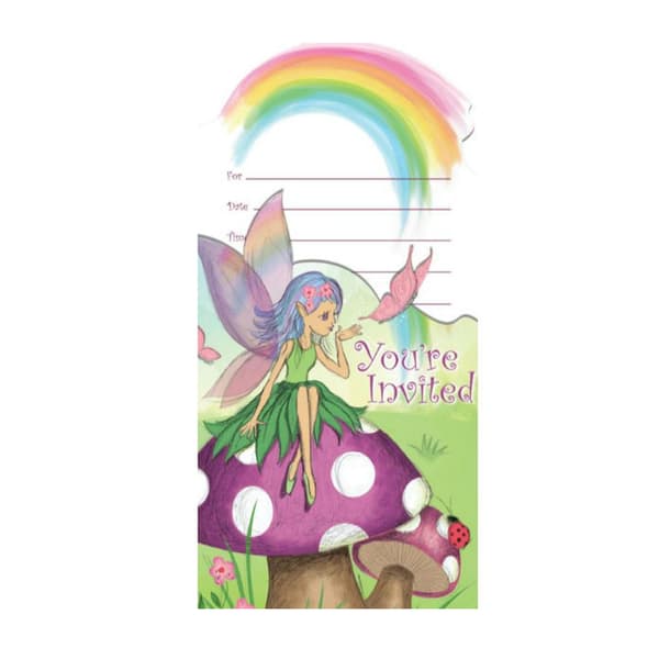 Creative Party Fancy Fairy Invitations (Pack of 8) Multicoloured One Size