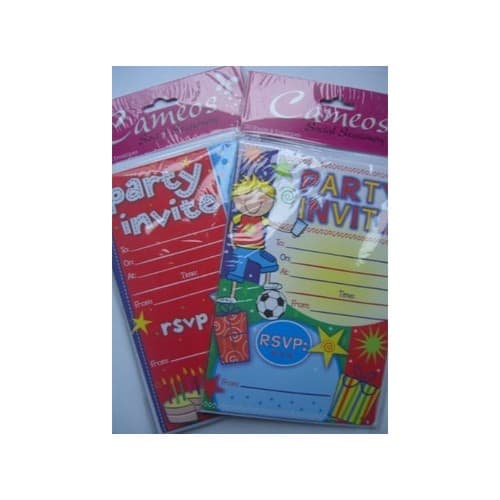 Cameos Party Invitations (Pack of 20) Multicoloured One Size
