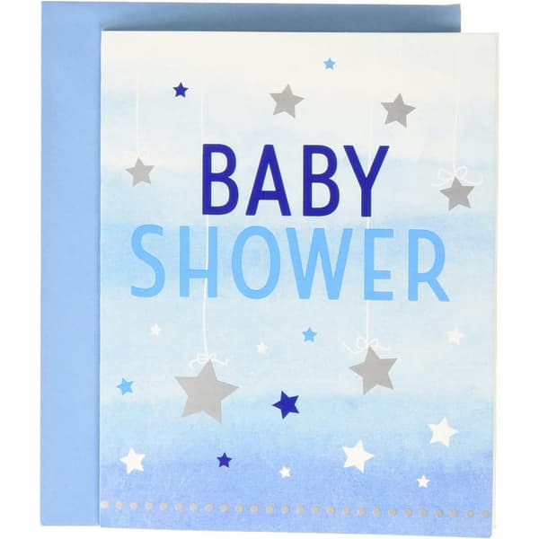 Creative Party Twinkle Little Star Baby Shower Invitations (Pack of 8) Blue/White One Size