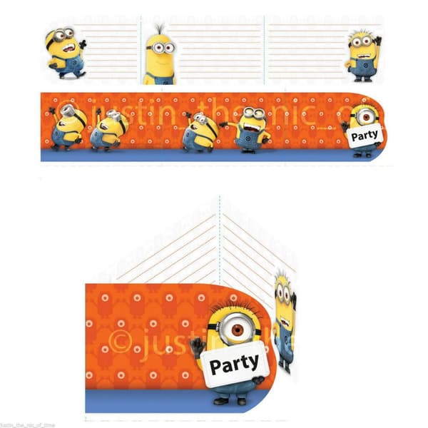 Minions Invitations Set (Pack of 12) Multicoloured One Size