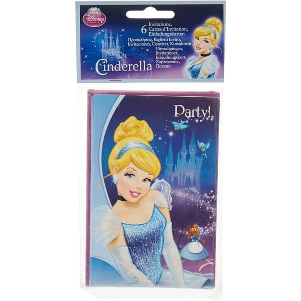 Cinderella Suzy Party Invitations (Pack of 6) Multicoloured One Size