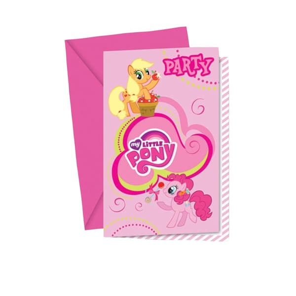 My Little Pony Party Invitations (Pack of 6) Pink One Size