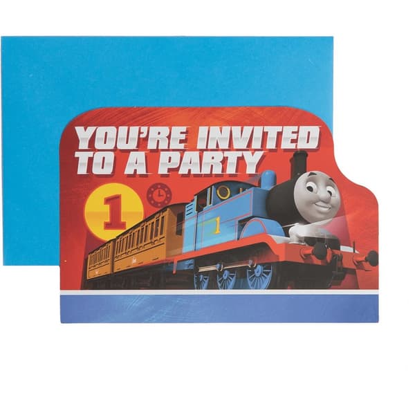 Thomas And Friends You´re Invited Invitations (Pack of 8) Red/Blue One Size