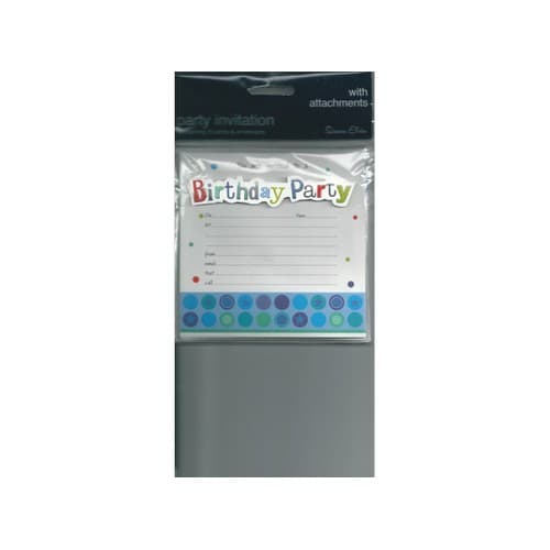 Simon Elvin Birthday Invitations (Pack of 6) White/Multicoloured One Size