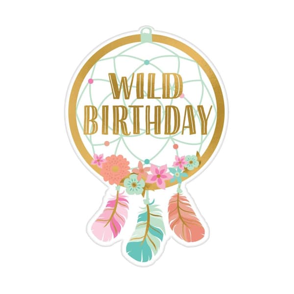 Amscan Boho 1st Birthday Invitations (Pack of 8) Multicoloured One Size