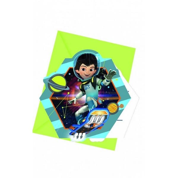 Miles From Tomorrowland Space Invitations (Pack of 6) Multicoloured One Size