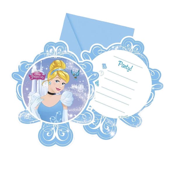 Disney Princess Magic Fairy Tale Cinderella Ball Invitations (Pack of 6)