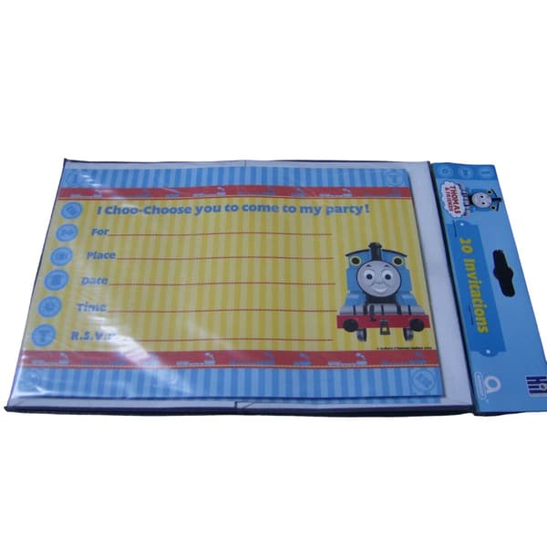 Thomas & Friends Printed Invitations (Pack of 20) Yellow/Blue/Red One Size