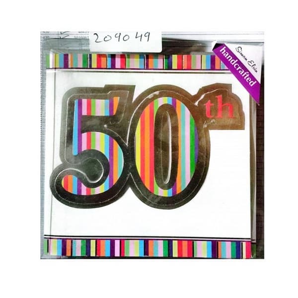 Simon Elvin 50th Birthday Invitations Multicoloured One Size