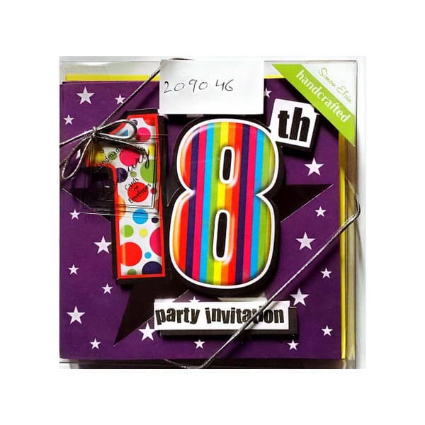 Simon Elvin Stars And Stripes 18th Birthday Card Multicoloured One Size