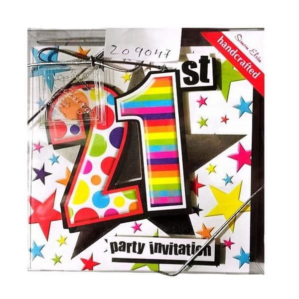 Simon Elvin 21st Birthday Invitations Multicoloured One Size