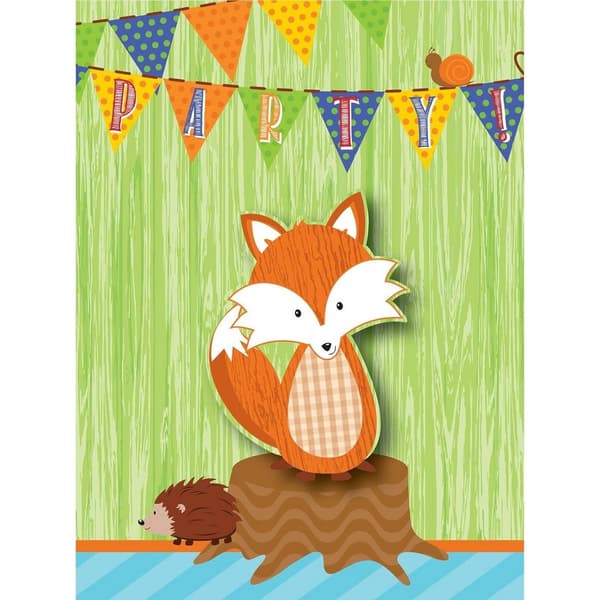 Creative Converting Forest Fox Invitations (Pack of 8) Multicoloured One Size