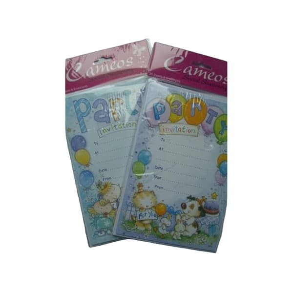Cameos Birthday, Child Invitations (Pack of 20) Multicoloured One Size