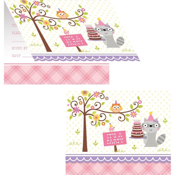 Creative Party Happy Woodland Invitations (Pack of 8)