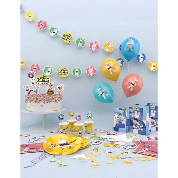 P'TIT Clown re23341, Set med 8 inbjudningskort med Lapins Crétins