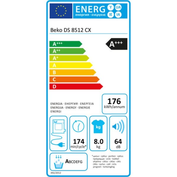 Kondensationstork BEKO DS8512CX Vit